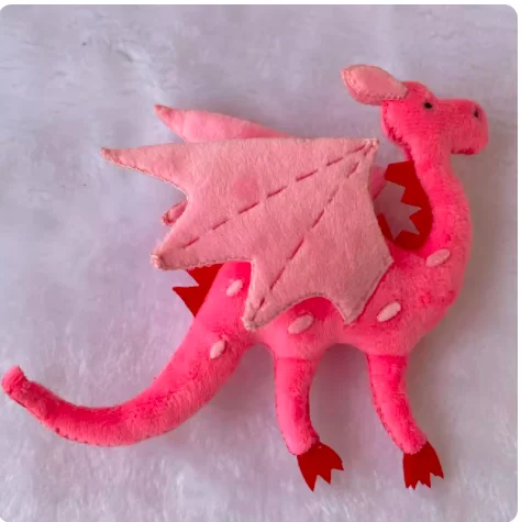 18*12cm Dinosaur keychain Fabric cloth kit doll Craft DIY Sewing set Handwork Material DIY needlework supplies