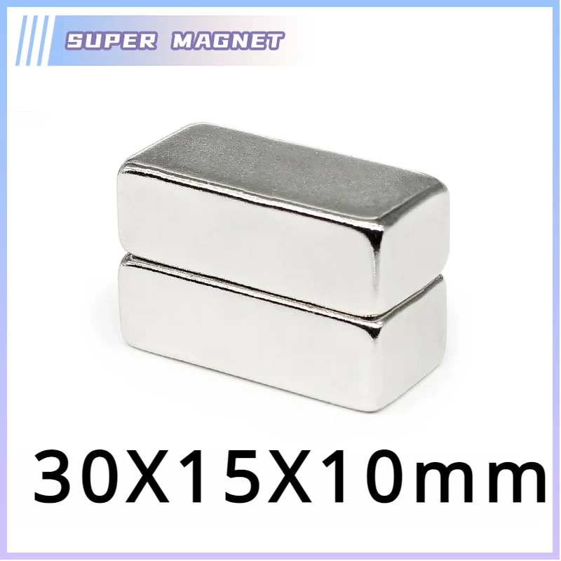 1/2/5/10PCS 30X15X10mm Block Rare Earth Magnet Sheet 30*15*10 N35 Rectangular Permanent NdFeB Magnets Strong 30x15x10