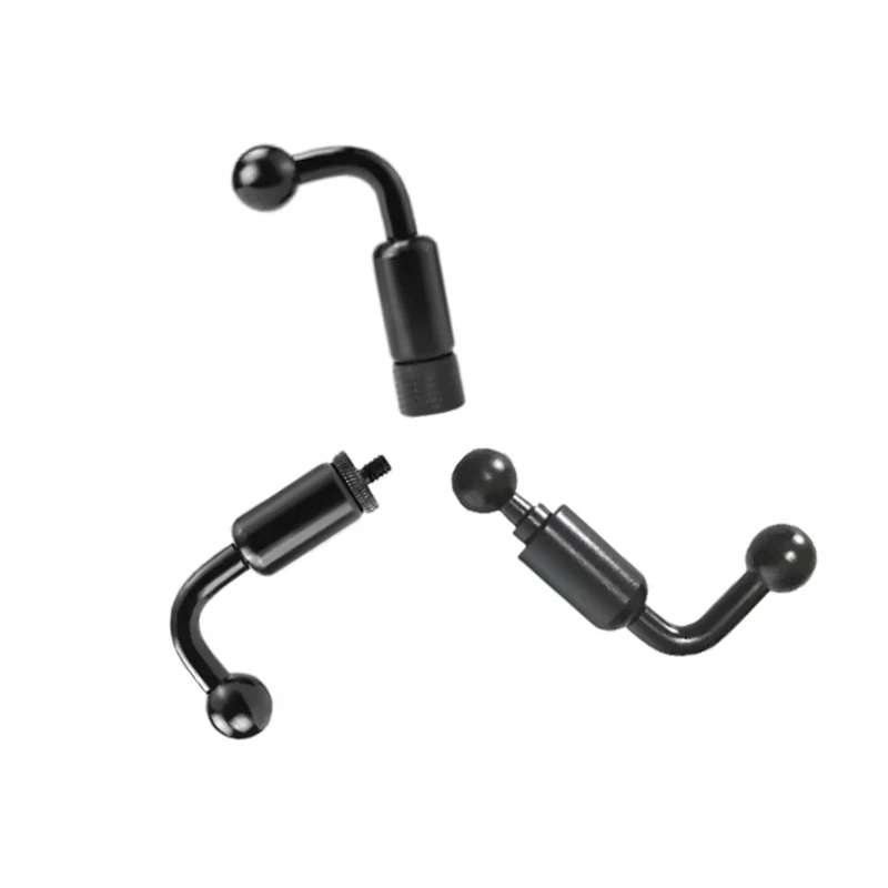1PCS 17mm Ballhead Elbow 1/4 Screw Thread to 17/20mm Ball Head Adapter Series Phone Motorcycle Camera Mount Transfer Accessories