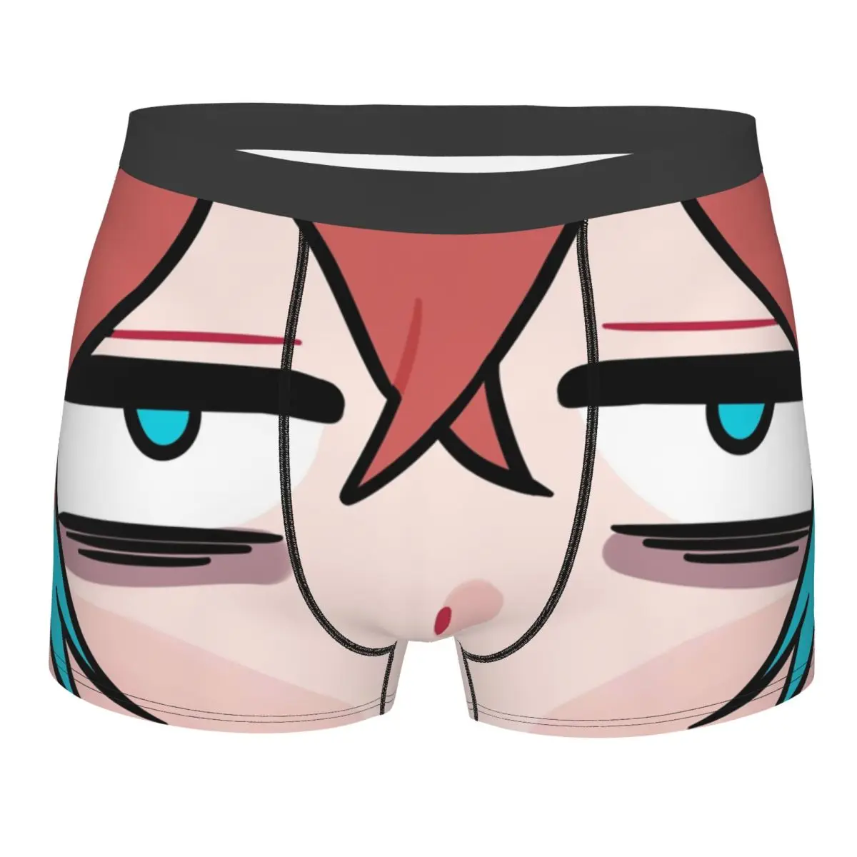 

Сексуальные мужские трусы-боксеры Genshin Impact Doppo Face, эластичные трусы с забавным принтом, нижнее белье
