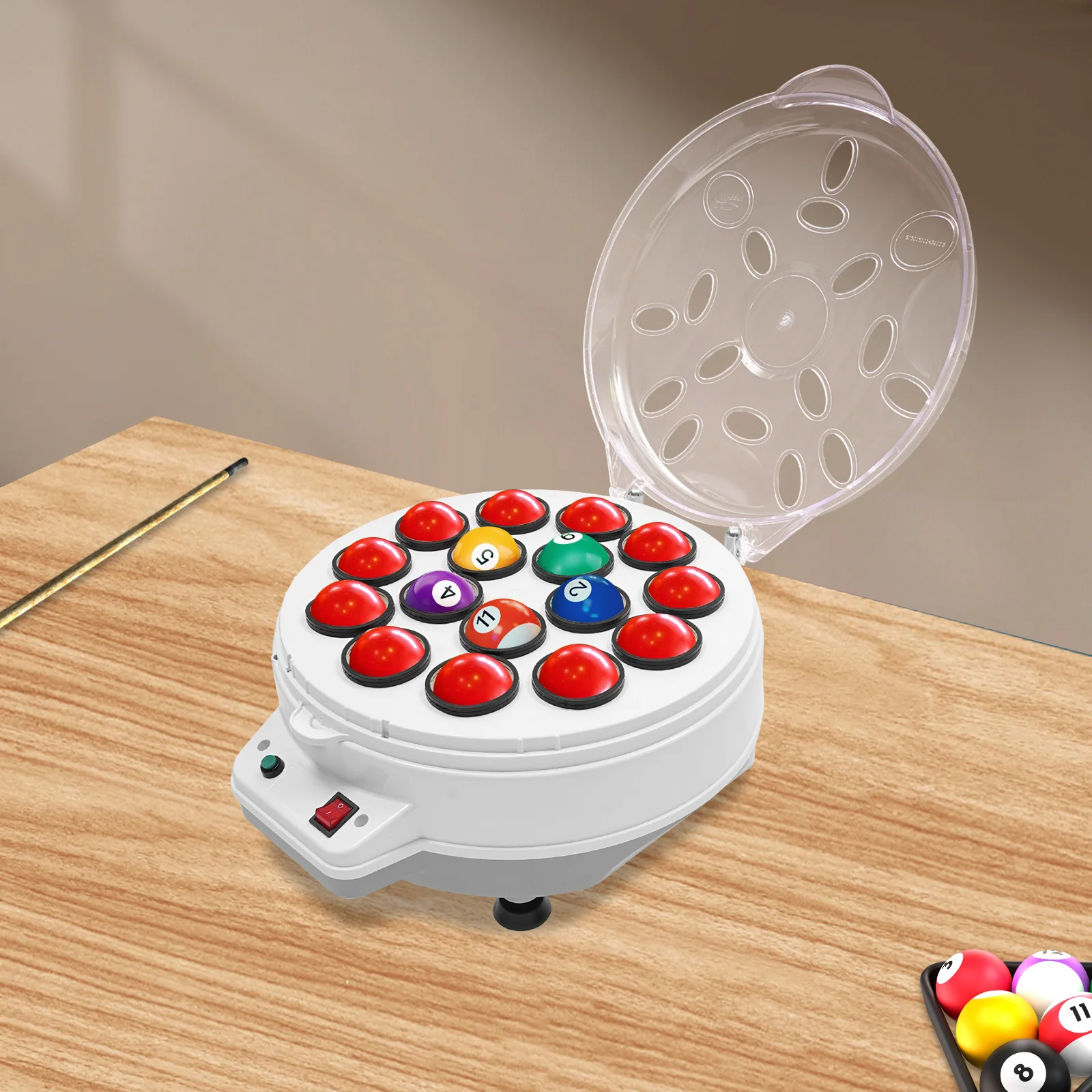 منظف كرات البلياردو الأوتوماتيكي الجديد 110 فولت/نظافة السنوكر 16 كرة ملمع كرات البلياردو للبلياردو الأمريكي/البرطاني 16 كرة #6