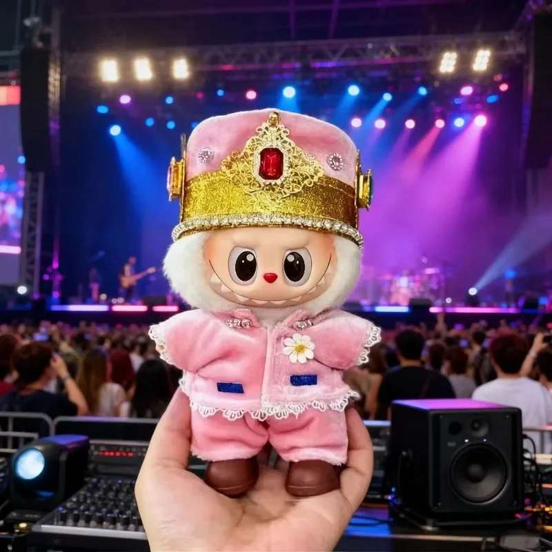 

17cm Clothes For Labubu Doll Clothing Accessories Concert crown hat accessories Style