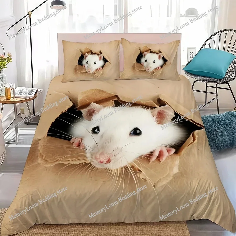 Lovely Rats Boys Duvet Cover Set Home Style Bedding Soft Laundry Cotton Bed Student Dormitory Gift Home Textileextile741 5