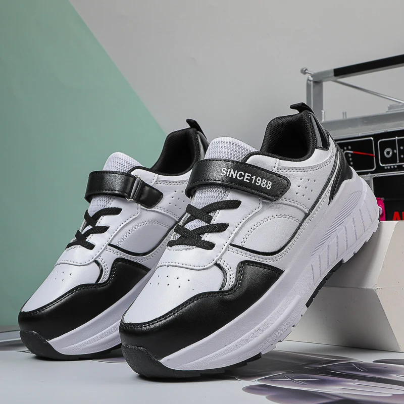 

Comfortable Girls' Winter Heelys New 2025: Wear-Resistant 4-Wheel Invisible Auto-Retractable Roller Shoes casual