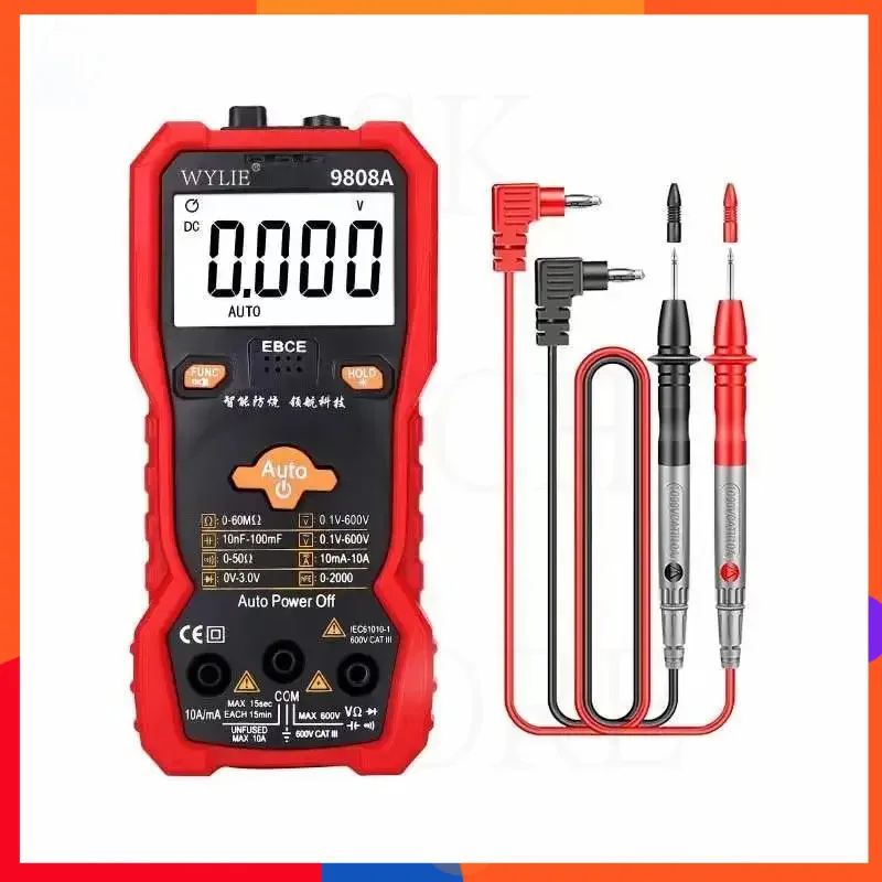 WL 9808A Intelligent Anti-Burn-in Fully Automatic Identification Digital Multimeter diode/transistor firewire recognition