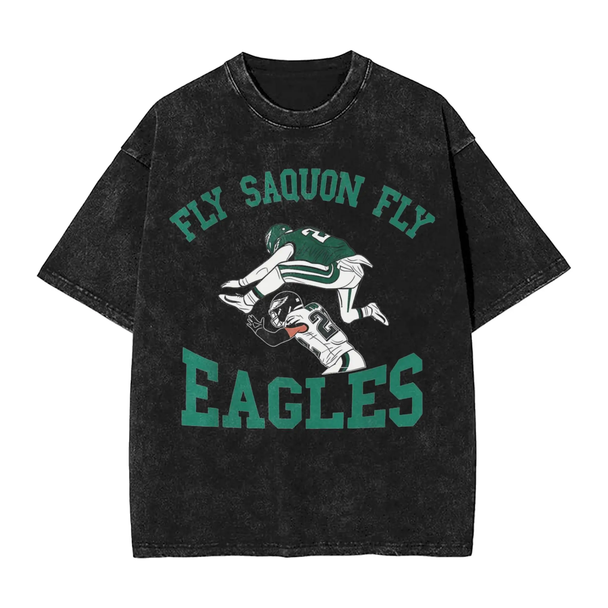 

Men Women Fly Saquon Fly Eagles Barkley Shirt Graphic Vintage Washed Football Sports Retro T-Shirts