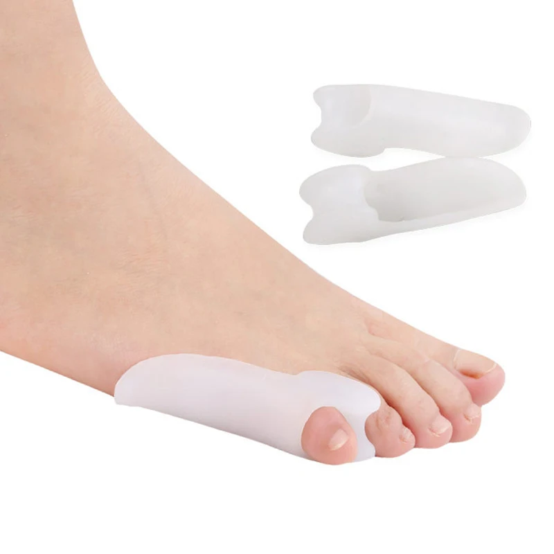 1 paio di dita dei piedi del piede del mignolo per uso quotidiano alluce valgo Gel di correzione del Silicone Toe Bunion Guard cura del piede