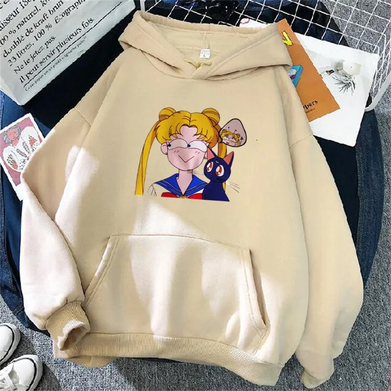 

Women Loose Casual Harajuku Hoodies Korean Oversized Long Sleeve Sweatshirt