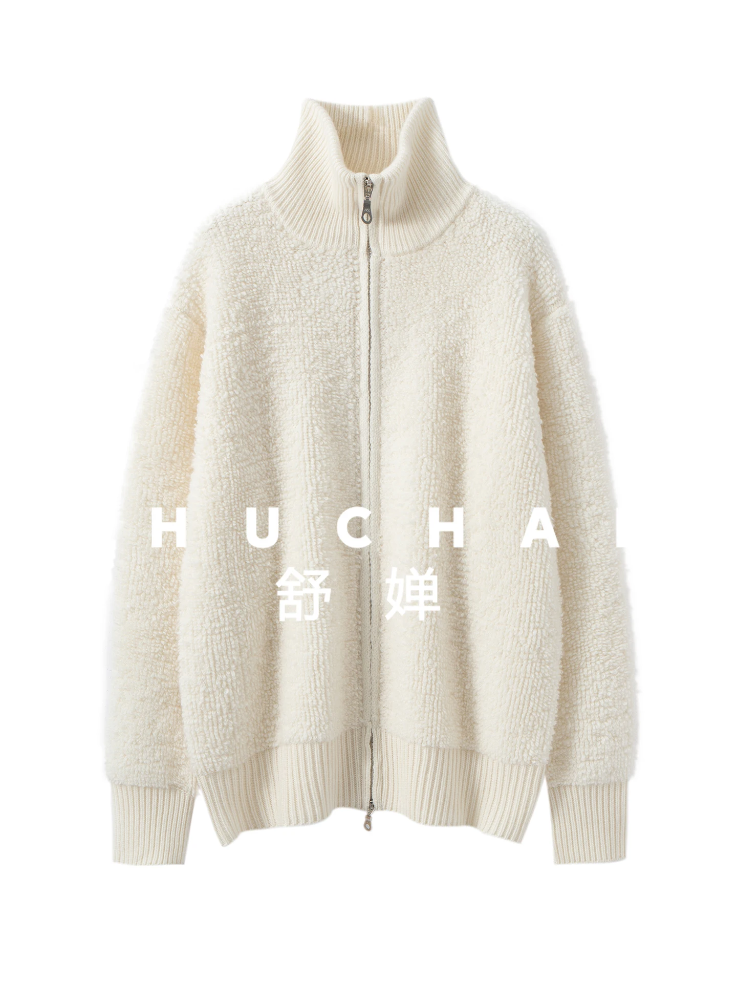 Handdoekborduurwerk Zware industrie wollen kasjmier vest losse dikke trui jas 2025, herfst en winter lui gebreid