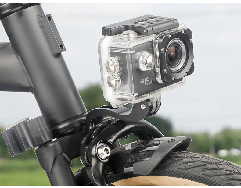 Deemount Fahrradlampenhalterung, Kameraständer, Gabelmontage, 15 ° Flache Verformungsschutzvorrichtung für Brompton Faltrad/MTB/Rennrad – Detail 8
