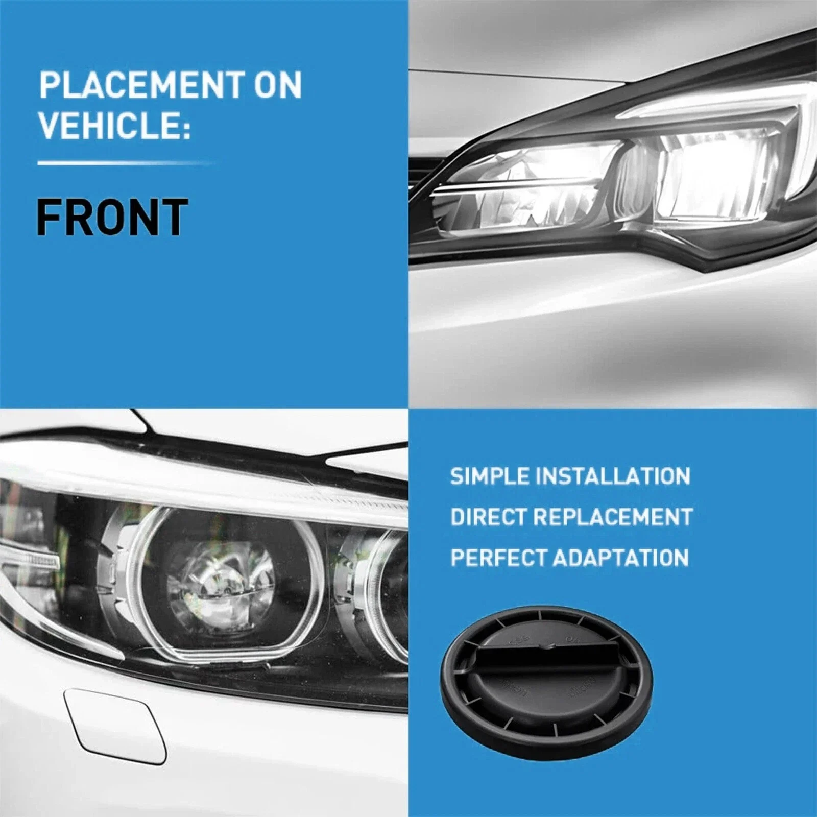 سيارة العلوي غطاء غبار لمبة غطاء ل فوكسهول أسترا K 2016-2019 شارة 2008-2012 العلوي غطاء غبار غطاء لمبة الملحقات