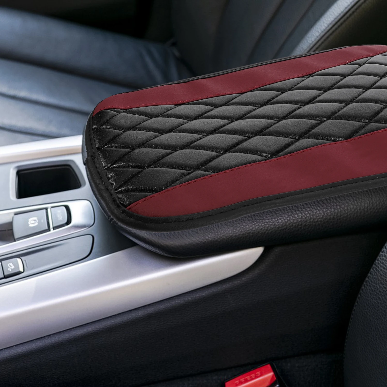 

Pu Car Center Armrest Cover Waterproof Anti Slip Auto Console Pad Easy Install Vehicle Interior Protection