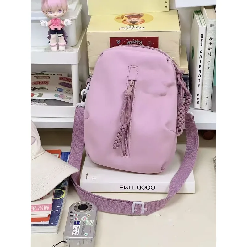 Solid Color Kawaii Itabag Zipper Bag Crossbody Bags Transparent Bags Small Item