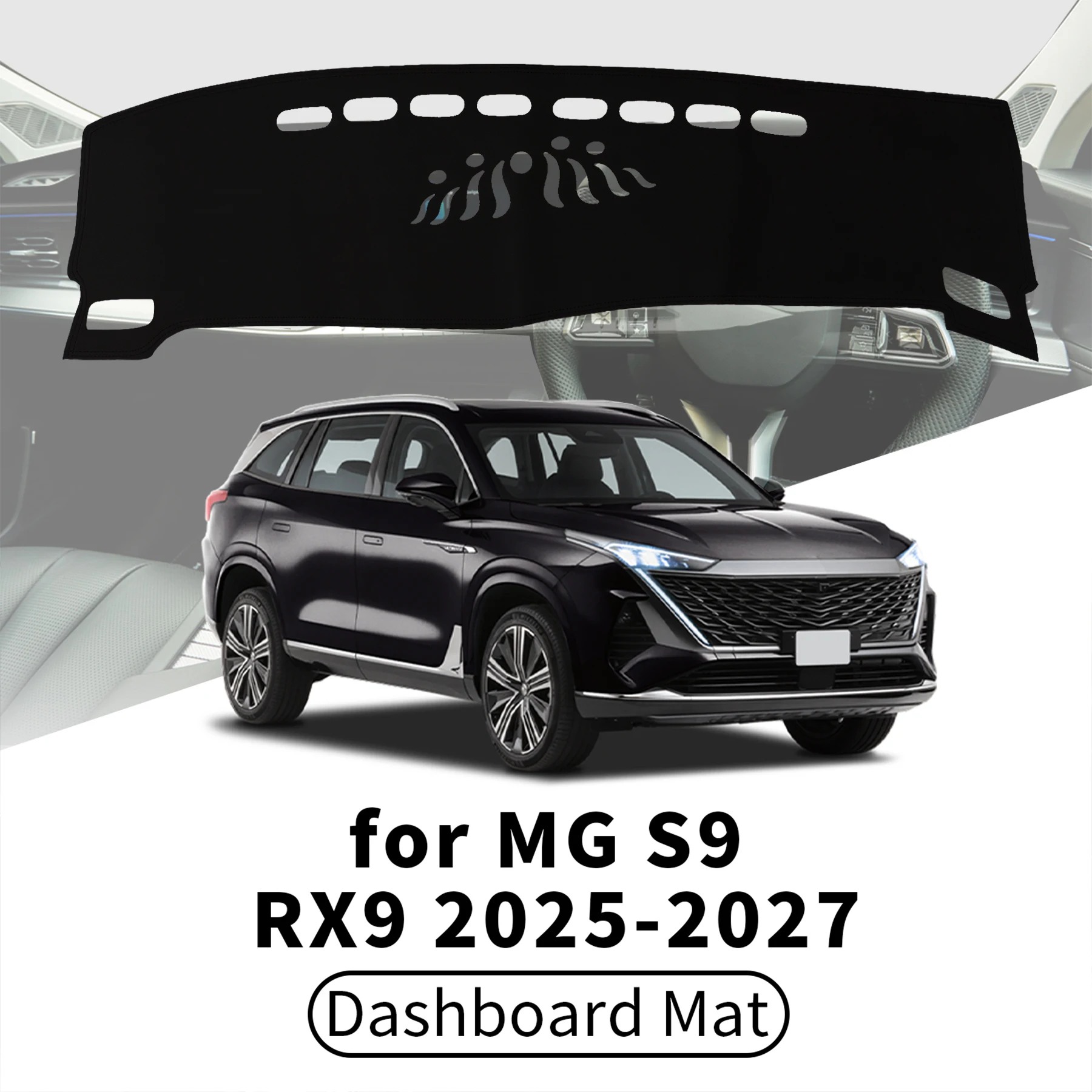 for MG 9 S9 RX9 QS 2025 2026 PHEV EV Car Dashboard Cover Dashmat Sunshade Anti‑UV Anti‑Glare Dash Mat Interior Accessories