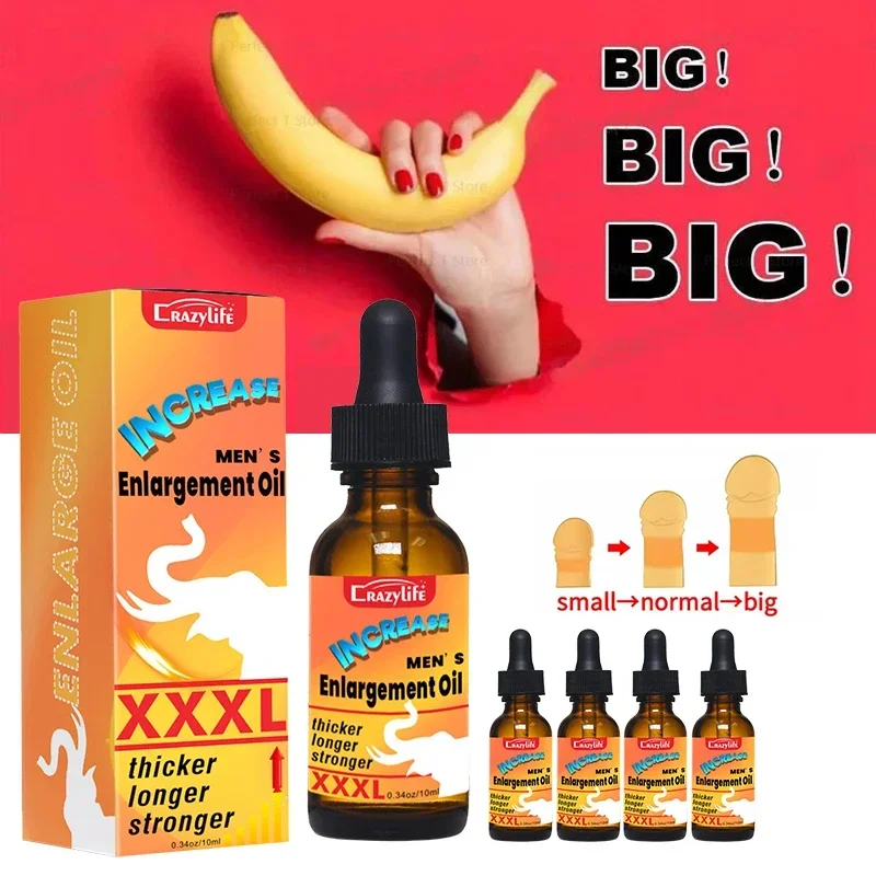 6Pcs Penis Enlargement Oil Men Delay Enhanced Erection Enlarge XXL Male Big Dick Thickening Growth Massage Cock Essential Oils