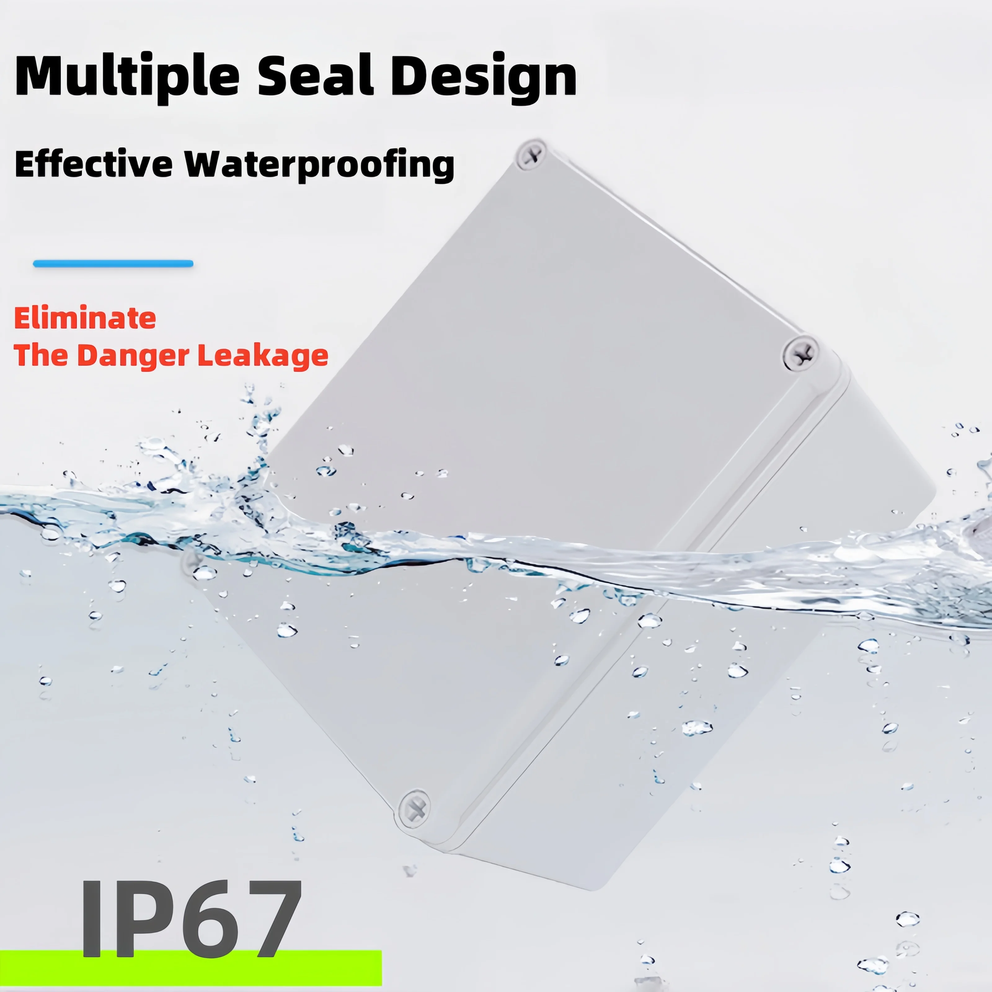 Multifunctional Industrial Electrical Waterproof Water Tank Photovoltaic Switch Box IP65 Flame Retardant Impact Resistant PC ABS