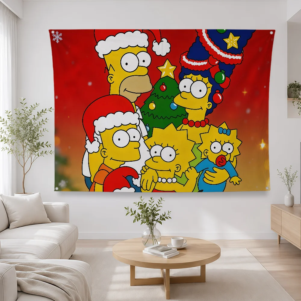 The S-Simpsons Cartoon Funny  Flag Polyester Banner Flags For Party Club Outdoor Interior Wall Paper Decoration Banner Fans Gift