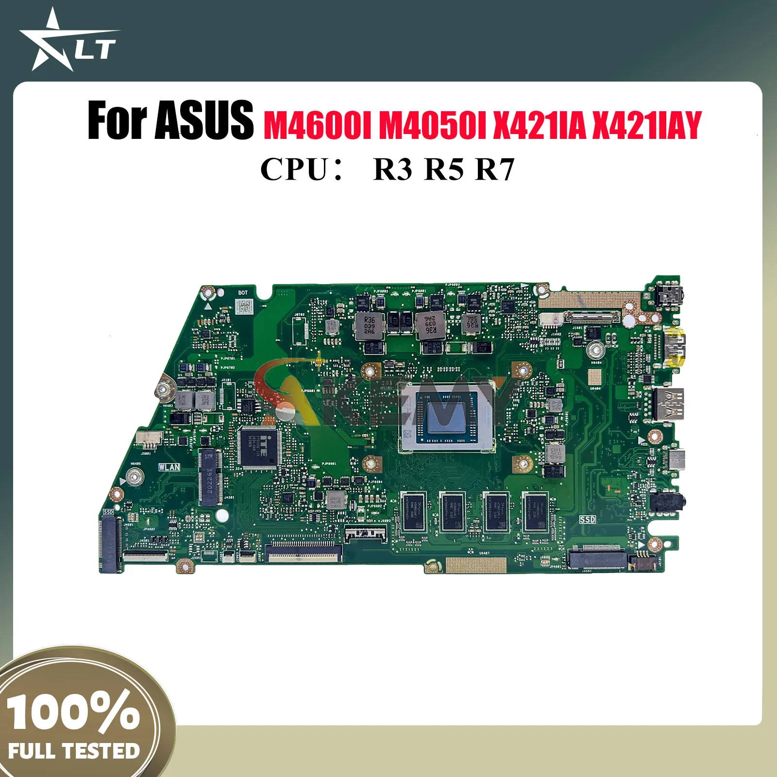 

X421IA Laptop Motherboard For ASUS VivoBook M4600I X421IAY X421IA R421I X421I M4050I Mainboard With R3 R5 R7 CPU 100% tests OK
