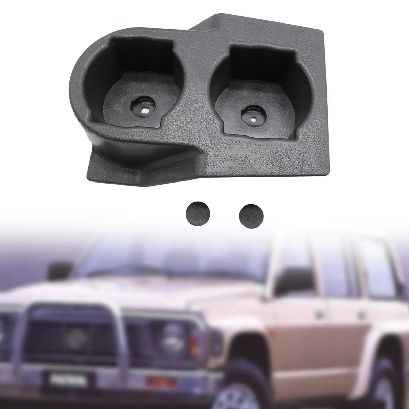 Vehicle Drink Cup Holder Insert Black Plastic Beverage Storage Tray for Nissan Patrol GQ Y60 Ford Maverick