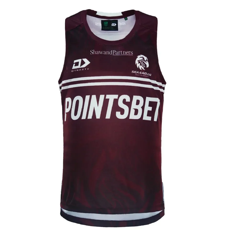 New Summer Arrival Australian NRL Manly-Warringah Sea Eagles 2024 Rugly Vest Jersey Training Jersey Kid Uniform for Adult&Kid