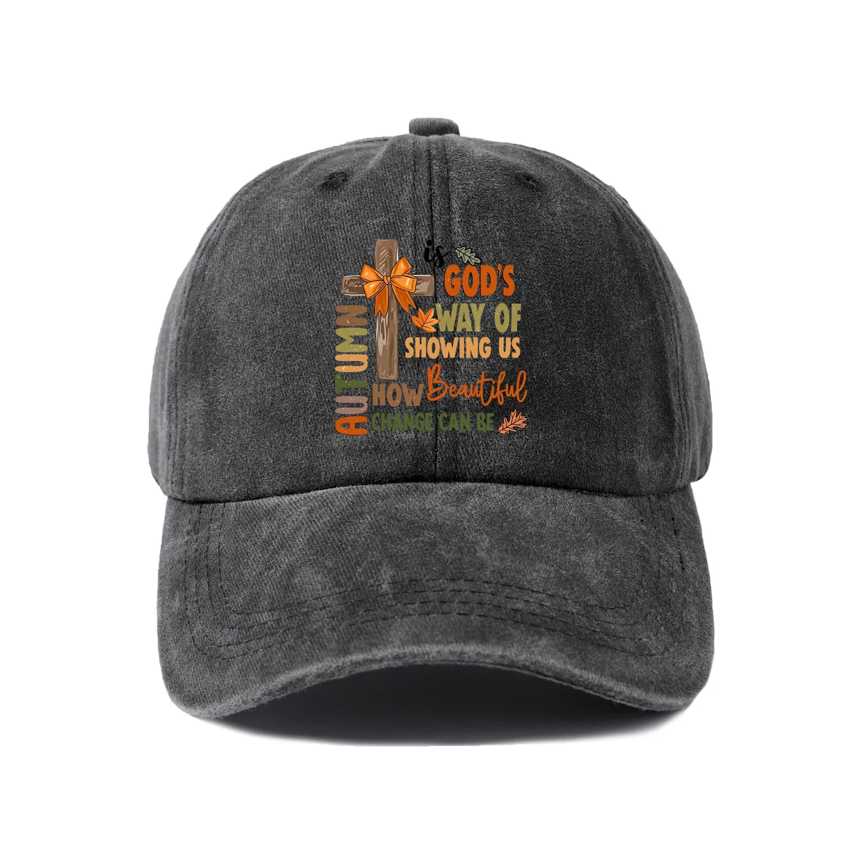 Expressive Slogan Graphic Baseball Cap, Vintage Washed Adjustable Unisex Dad Hat, Streetwear Gift