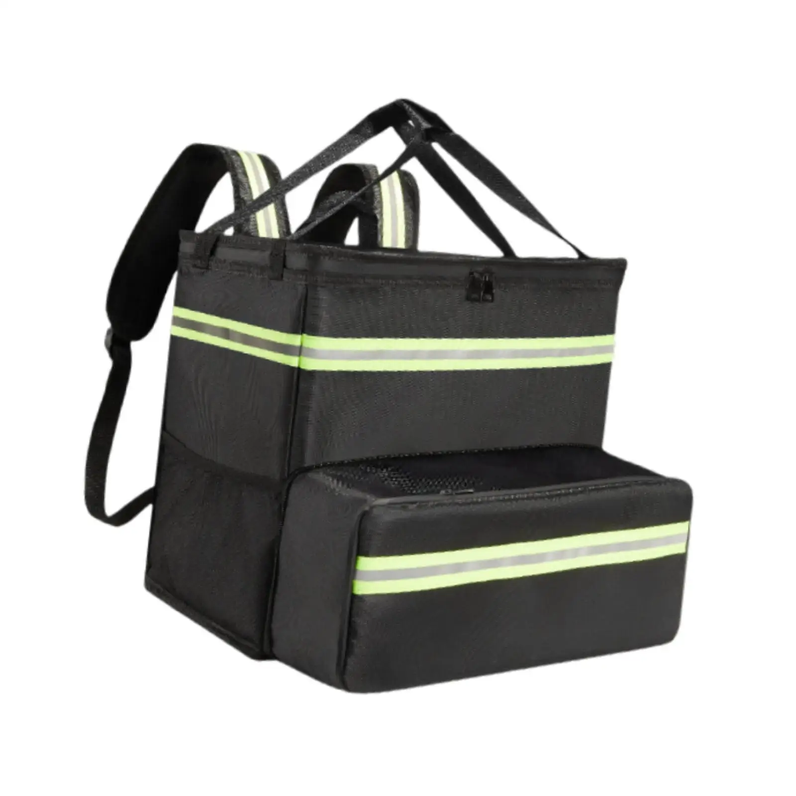 

Расширяемый рюкзак для пиццы Прочный легкий рюкзак для доставки еды Расширяемый зеленый рюкзак