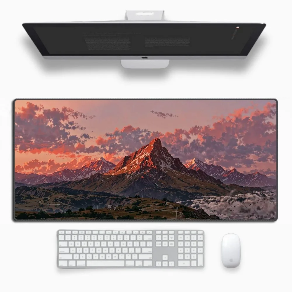 Cute Magical Landscape Art Aesthetic Desk Mat, Large Extended Gaming Mouse Pad, Non-Slip Desk Pad Laptop Computer Keyboard