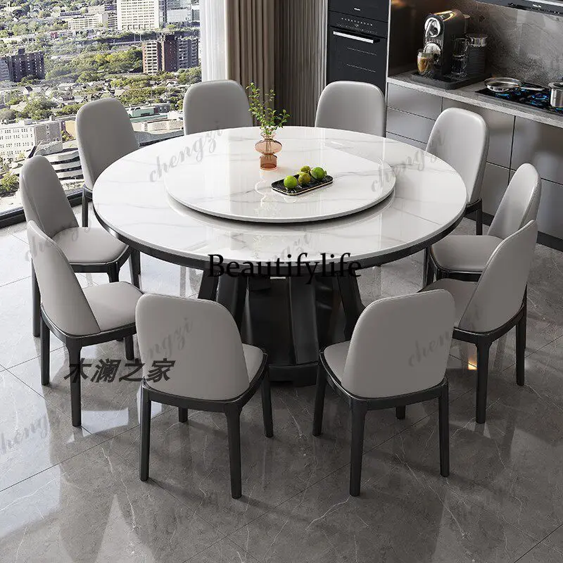 

Modern Dining Table Legs Space Savers Mesa Comedor Marble Round Dining Table Home Furniture Nordic Luxury Style Minimalist