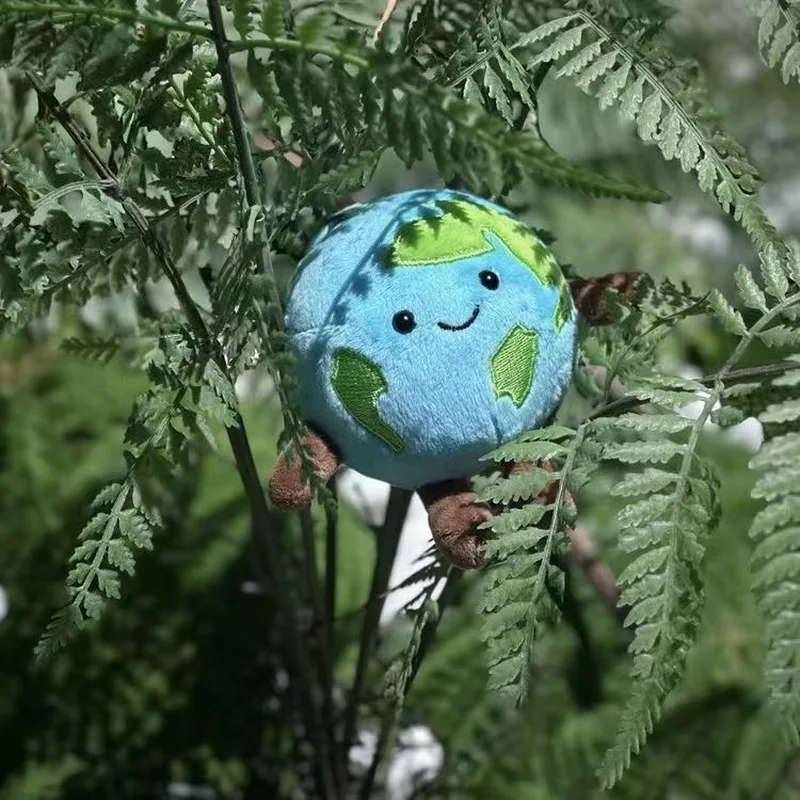 10 سنتيمتر لطيف الكرتون الأرض أفخم المفاتيح لينة محشوة كوكب قلادة حية حقيبة سحر الهدايا دائم أفخم الإكسسوارات للديكور اليومي