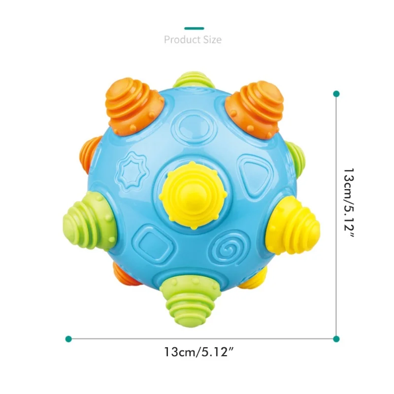Piłka do gry z zębami trzonowymi, elastyczna piłka, piłka muzyczna, piłka do tańczenia dla niemowląt, zabawka edukacyjna na urodziny, Halloween, Nowy Rok, prezent na Boże Narodzenie
