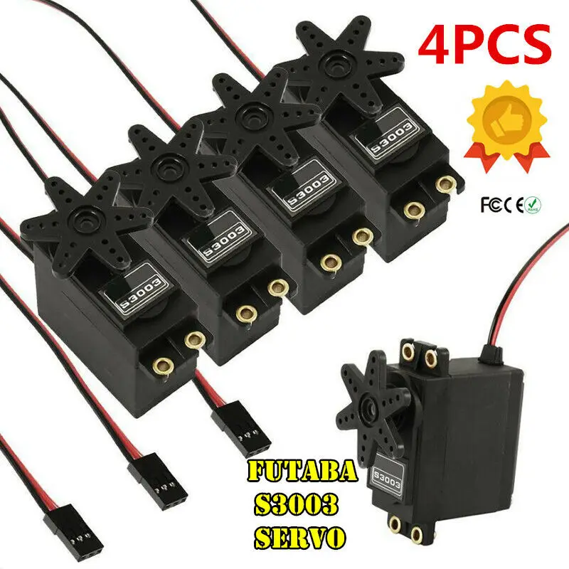 4PCS S3003 Gear Standard High Torque Servo For RC Car Boat Helicopter Futaba