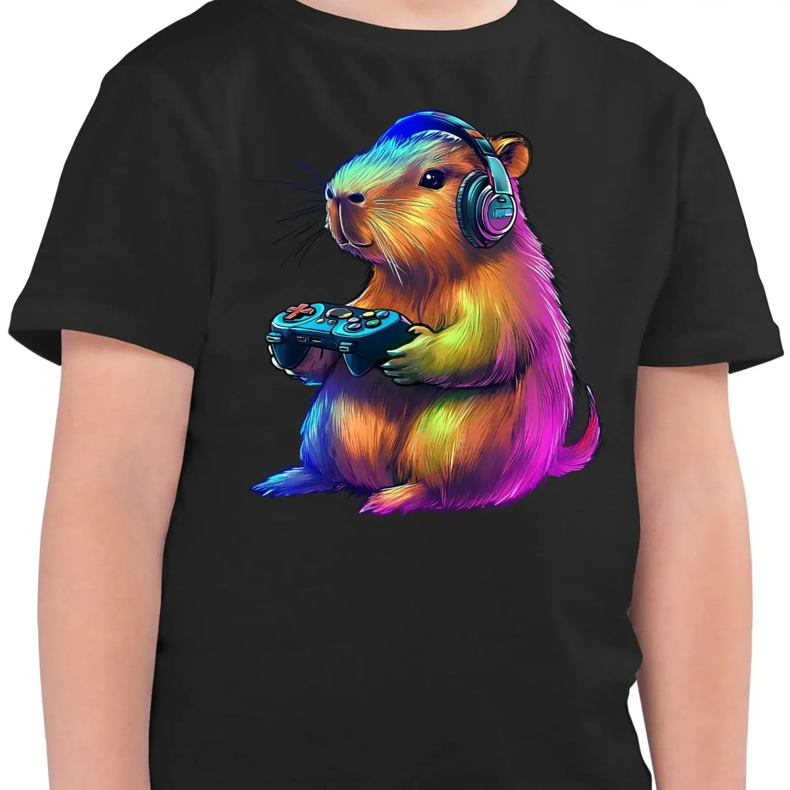 T Shirtracer Children's Shirt Boys s Capybara Gamer I Capibara Gaming Kapibara Kabibara vintage Washed Comfortable streetwear