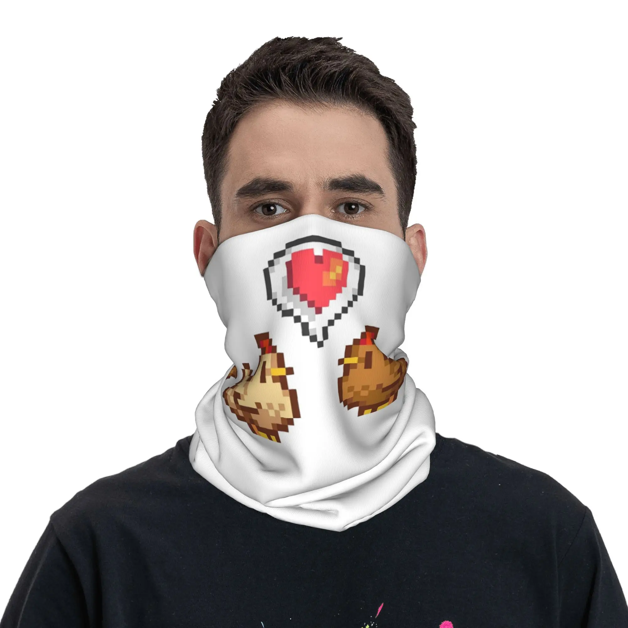 

Бандана Stardew Valley Chicken Lov, гетры с принтом, шарф для лица, многофункциональный головной убор для верховой езды для мужчин, женщин, взрослых, дышащий