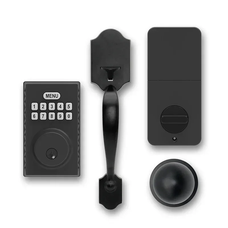 

America Electronic Keypad Smart Lock Deadbolt Keyless Entry Door Lock Secure Privacy Function in Satin Nickel Finish