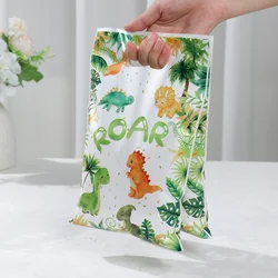 Sac cadeau en plastique de dinosaure de dessin animé, sac de bonbons, décor de fête d'anniversaire, fournitures de fête d'anniversaire pour enfants, faveurs, décor de douche de bébé