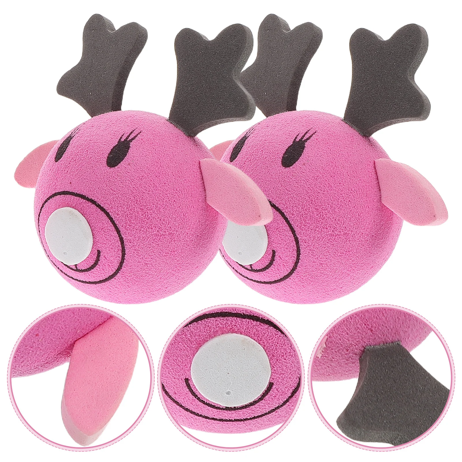 

2Pcs Car Antenna Topper Deer Decorative Ball Unique Elk Design Fine Craftsmanship Eva Material for Automotive Antenna Decoration