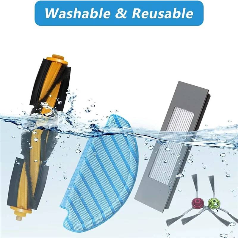 

Аксессуары ABWM для Ecovacs Deebot N8 N8+ N8 Pro N8 Pro+ OZMO T8 T8+ T8 AIVI T9, T9+, основные щетки, боковые щетки, фильтры