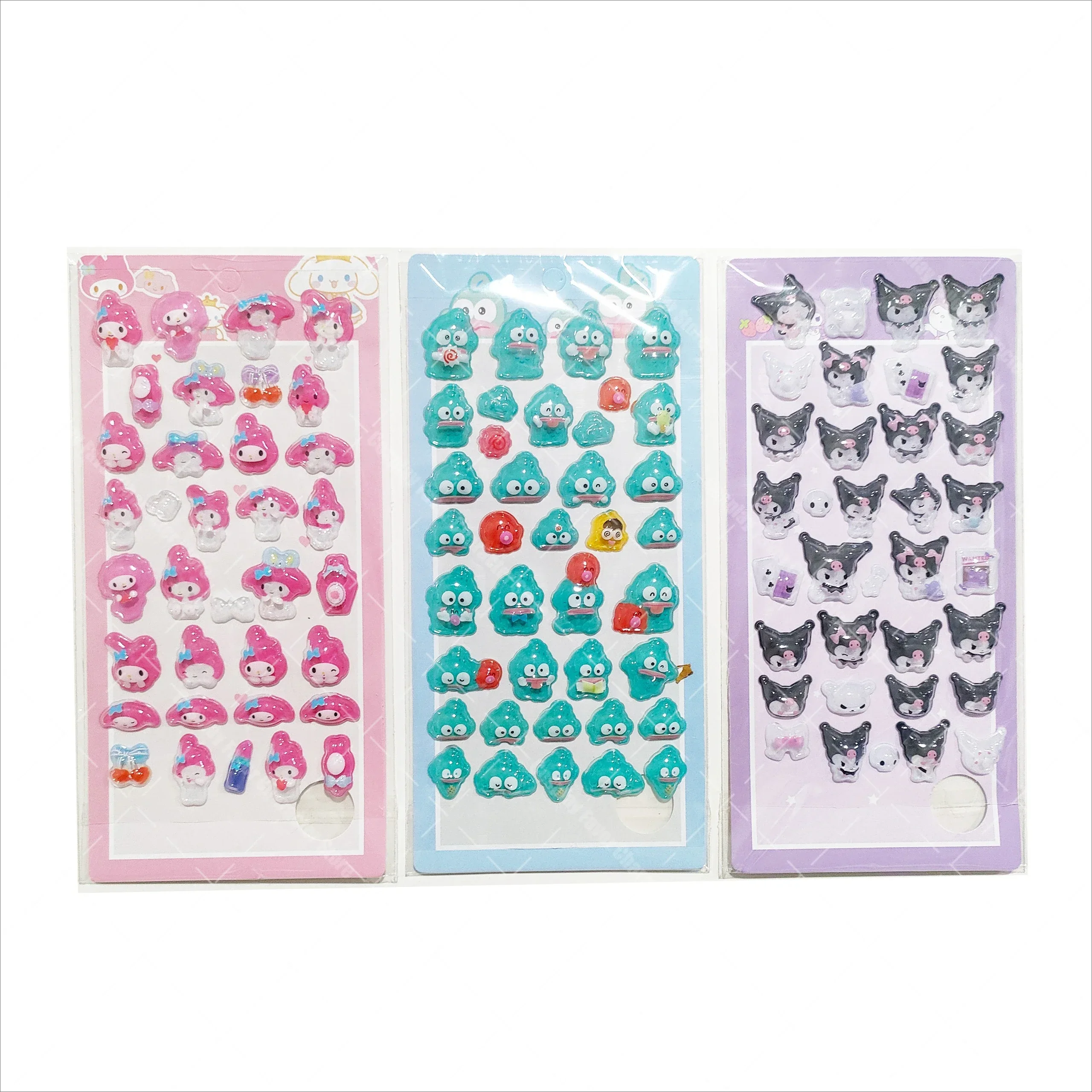 Gli adesivi in rilievo 3D Kitty Cinnamoroll sono carini e divertenti materiali creativi fai-da-te per i fan Regali a sorpresa per bambini Decorazione della casa