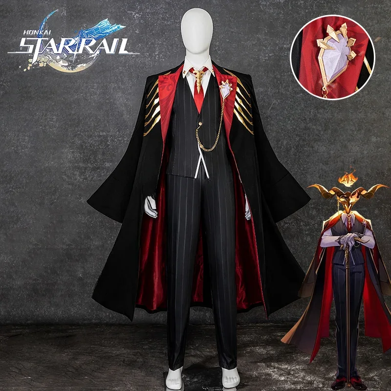 

Honkai Star Rail Ifrit Duke Inferno Cosplay Costume Suit Uniform Trench Everflame Mansion Halloween Party Wear for Women Men