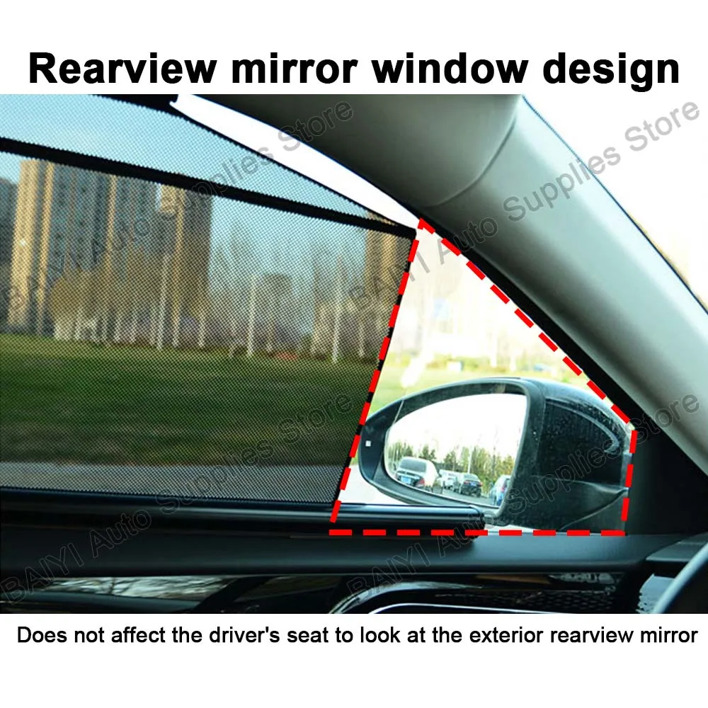 Customizable Car Sunshade For BAOJUN RC-6, Front & Rear Side Windows Automatic Retractable Sun Visor, Car Sunscreen Accessories