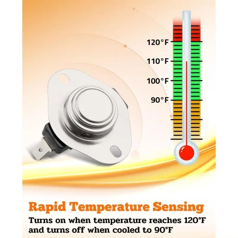 D0AB Automatic Reset Thermostat Switches 80314 F120 Low Limit Device Suitable for Wood Temperature Safety Regulation