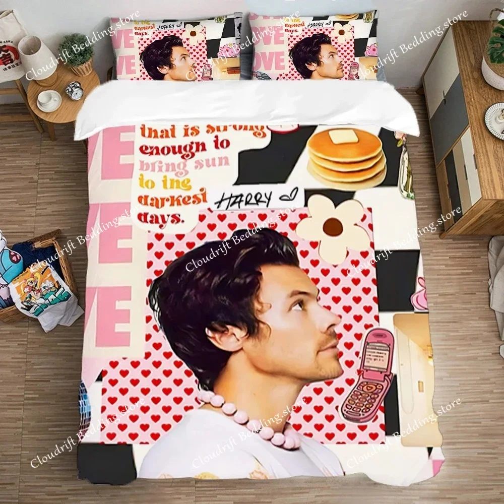 Bedding Decor Queen Bed Comforter Sets Duvet Covers Bedding Set Double Size Quilt Cover Set Pillowcase Fashion H-Harry S-Styles