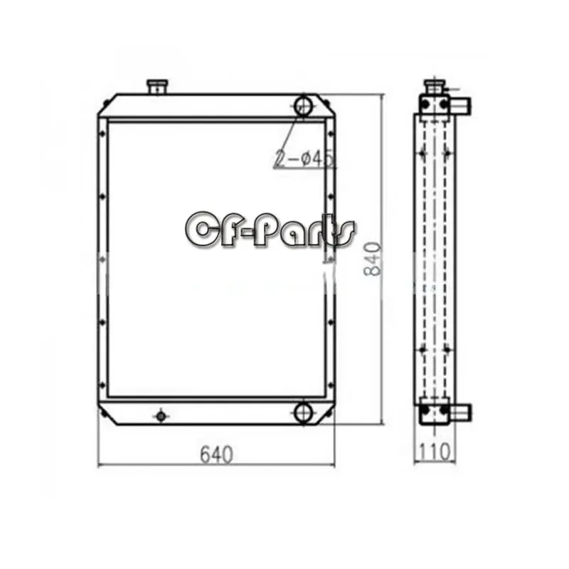 Free Shipping New Water Tank Radiator Core ASS'Y 203-03-61112 for KOMATSU PC100-6 PC120-6 PC130-6