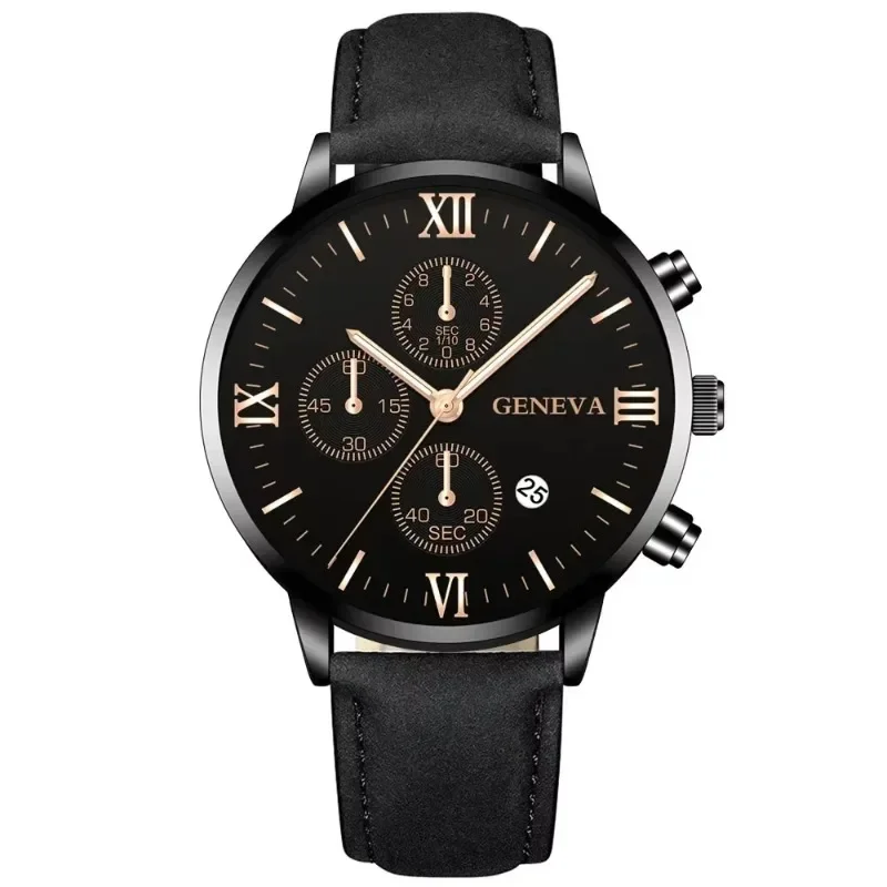 Business Luxury Men's Watches Multicolors Alloy Case PU Leather Quartz Sport Watch Big Dial Male Clock Relogio Masculino Reloj