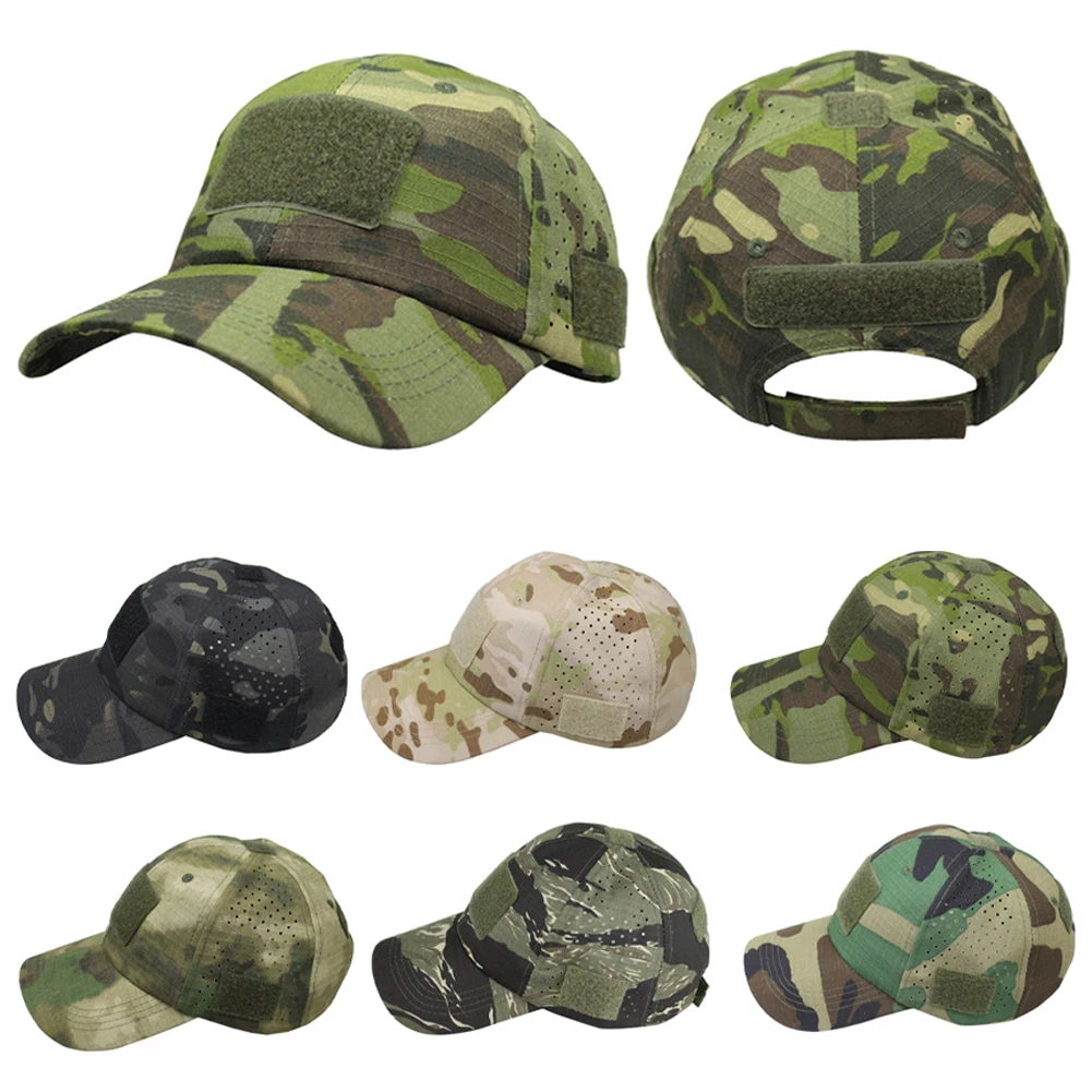 Camouflage Baseball Cap Breathable Sun Protection Hat Outdoor Sports Hunting Hiking Camping Fishing Sun Hats