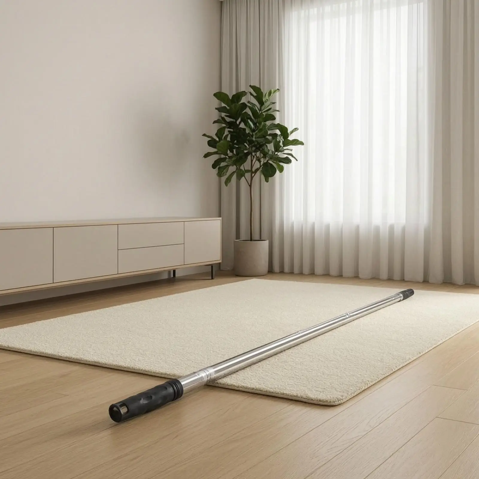 Versatile Paint Roller Pole with Hanging Loop and Alloy Threaded Tip for Comfortable Grip and Long Reach Painting