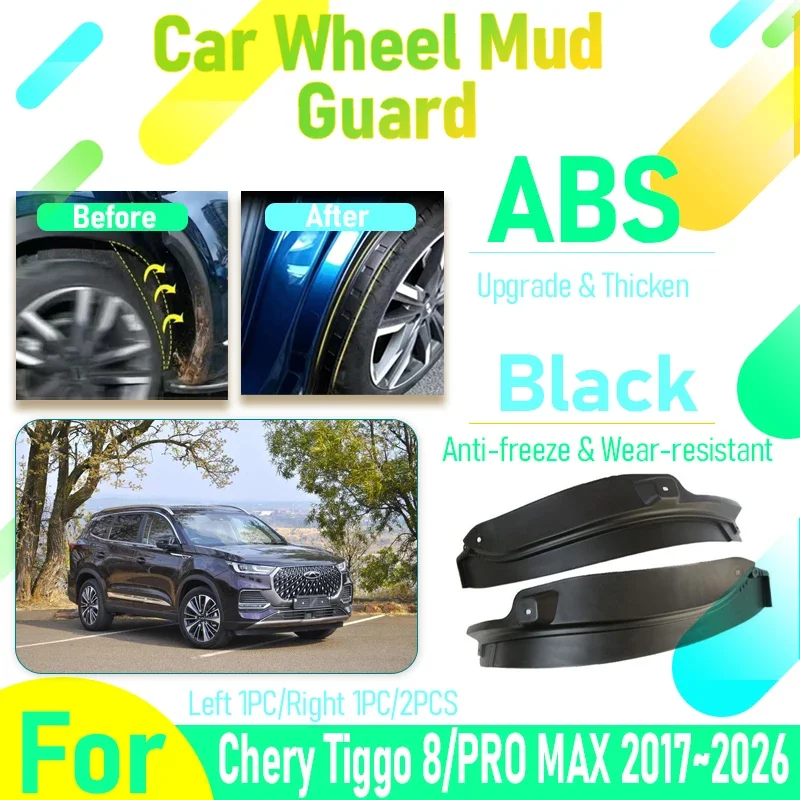 

Car Mudguards For Chirey Fownix Chery Tiggo 8 Pro Max Plus 2017~2026 Antifreeze Wheel Mud Guard Fender Flare Mudflap Accessories