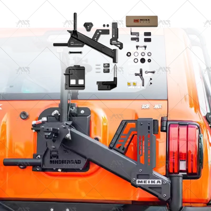 

Off-Road Manganese Steel Rear MK Spare Tire Mount Rack Bracket Holder Carrier for GWM Tank 300