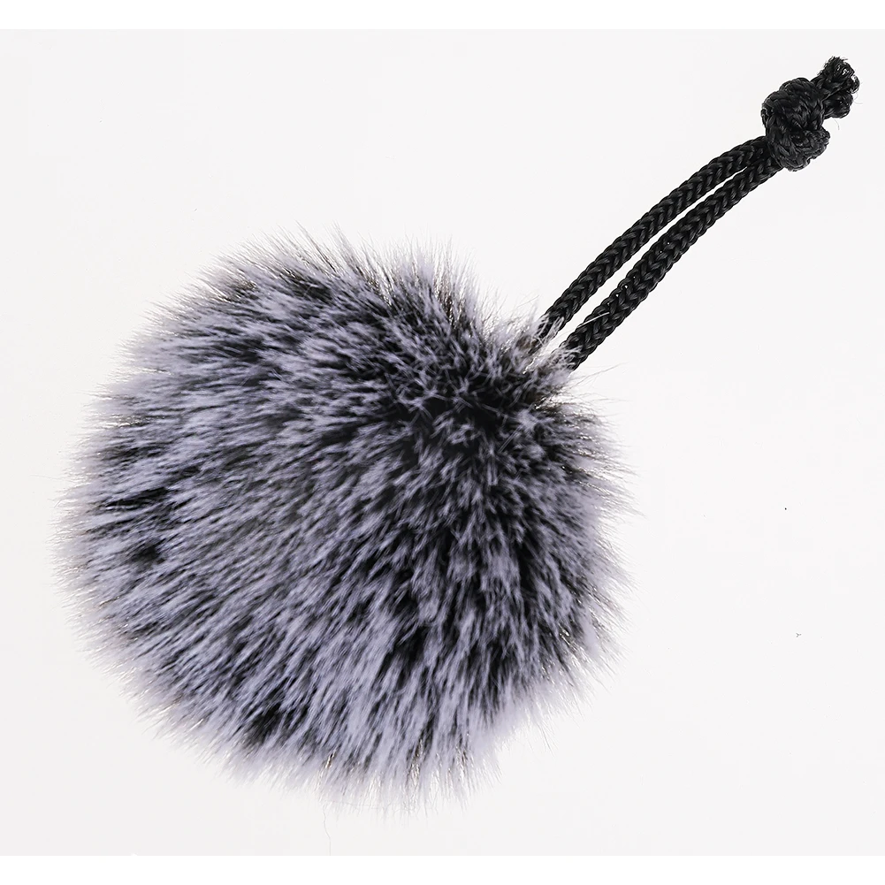 Universal 0.5 1.0 1.2 Size Lavalier Microphone Windproof Fur Cover Drawstring Fur Ball