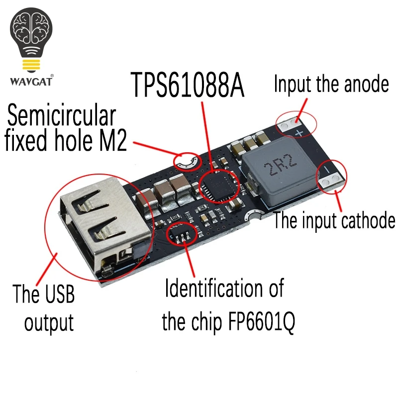 Single Cell Lithium Battery Boost Power Module Board 3.7V 4.2V Liter 5V 9V 12V USB Mobile Phone Fast Charge QC2.0 QC3.0 TPS61088
